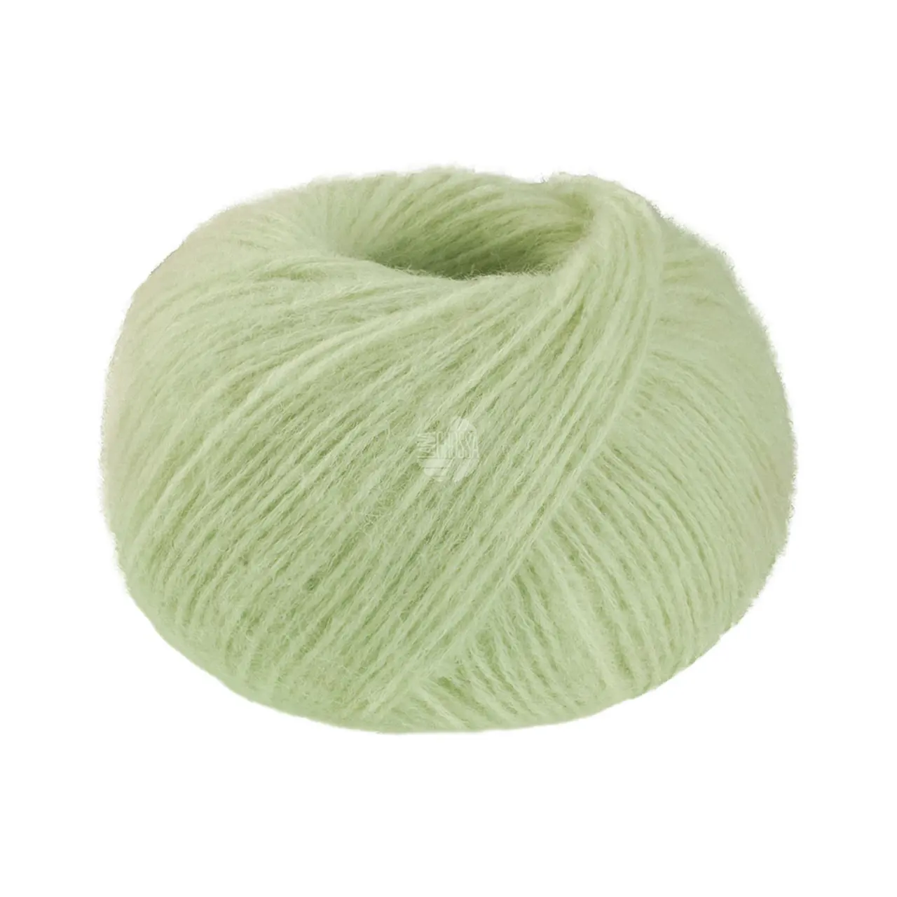 Nebbia 9 Weißgrün von Lana Grossa. Zarte Netzgarnstruktur aus Merino gefüllt mit Baby- Alpakafasern