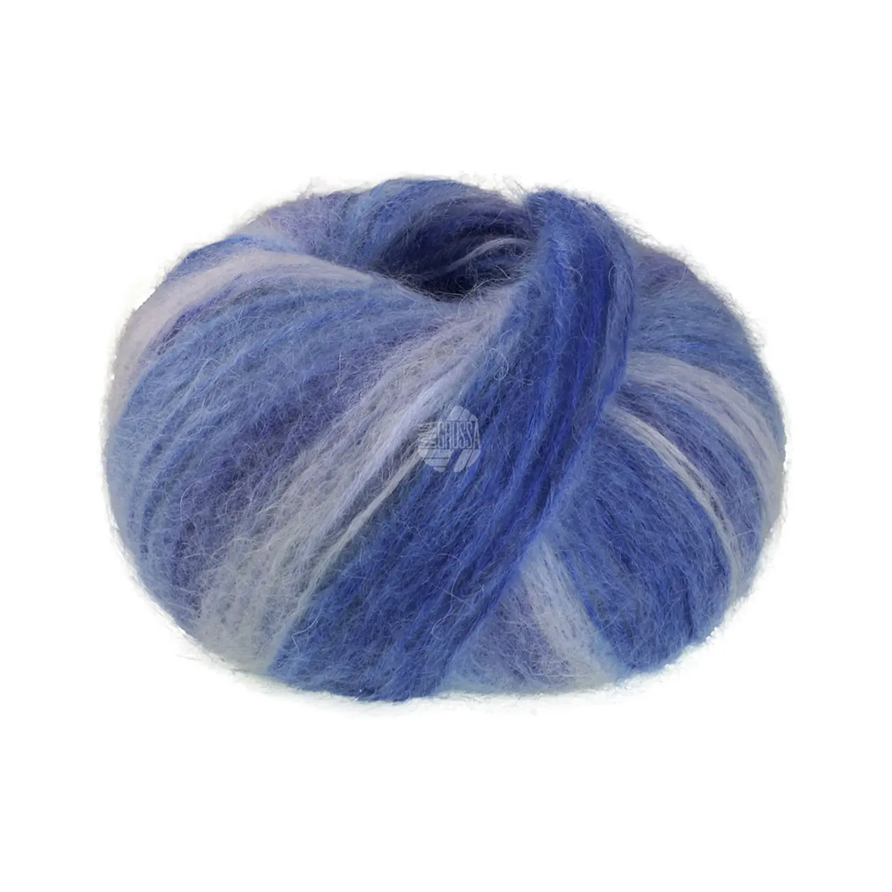 Superkid Seta 112 Zart-/Himmel-/Tinten-/Saphirblau von Lana Grossa. Zartes Schlauchgarn aus Superkid Mohair mit Seide