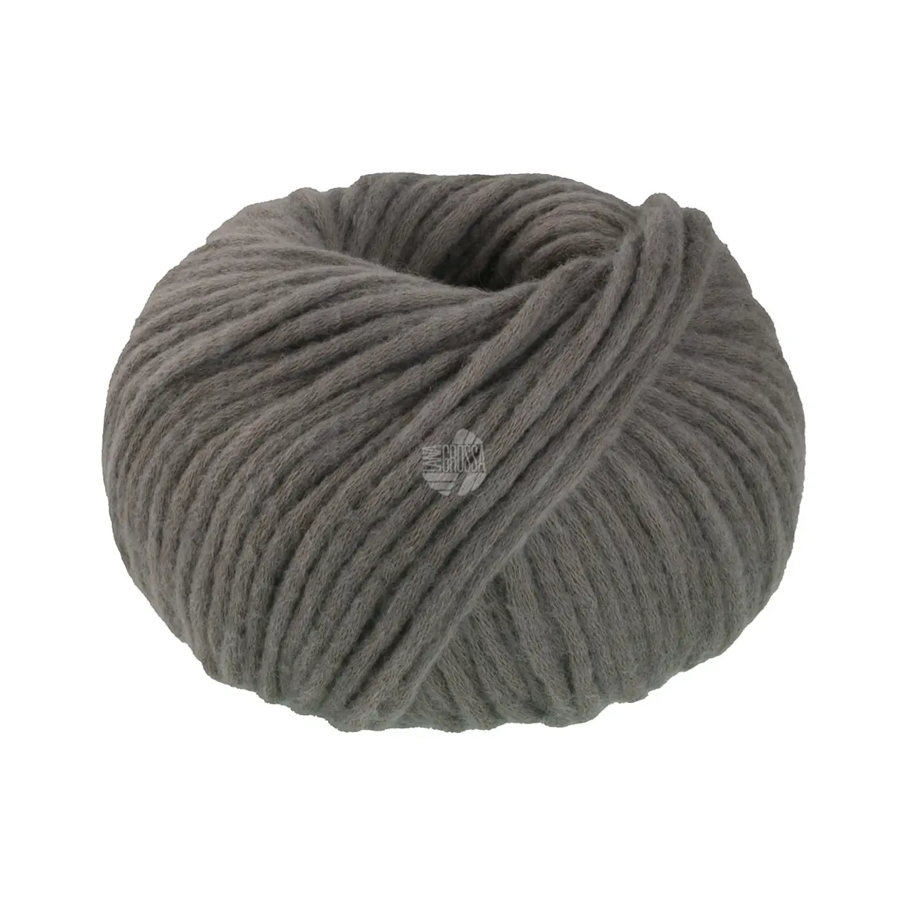 Winter Softness 17 Mausgrau von Lana Grossa. Zartes Baumwollschlauchgarn voluminös ágefüllt ámit flauschigen Merinofasern