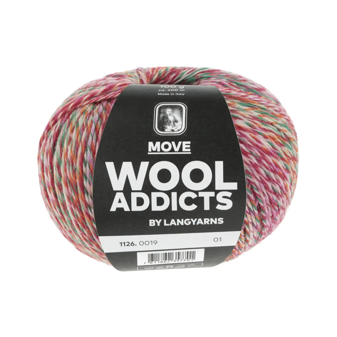 Move 19 Pink/Bourdeaux/Rose/Green von Lang Yarns. The world is at your feet. This yarn is designed to move. No more boring socks that soon fall apart. MOVE is extra strong breathable and provides enough warmth even for those with the very coldest toes.