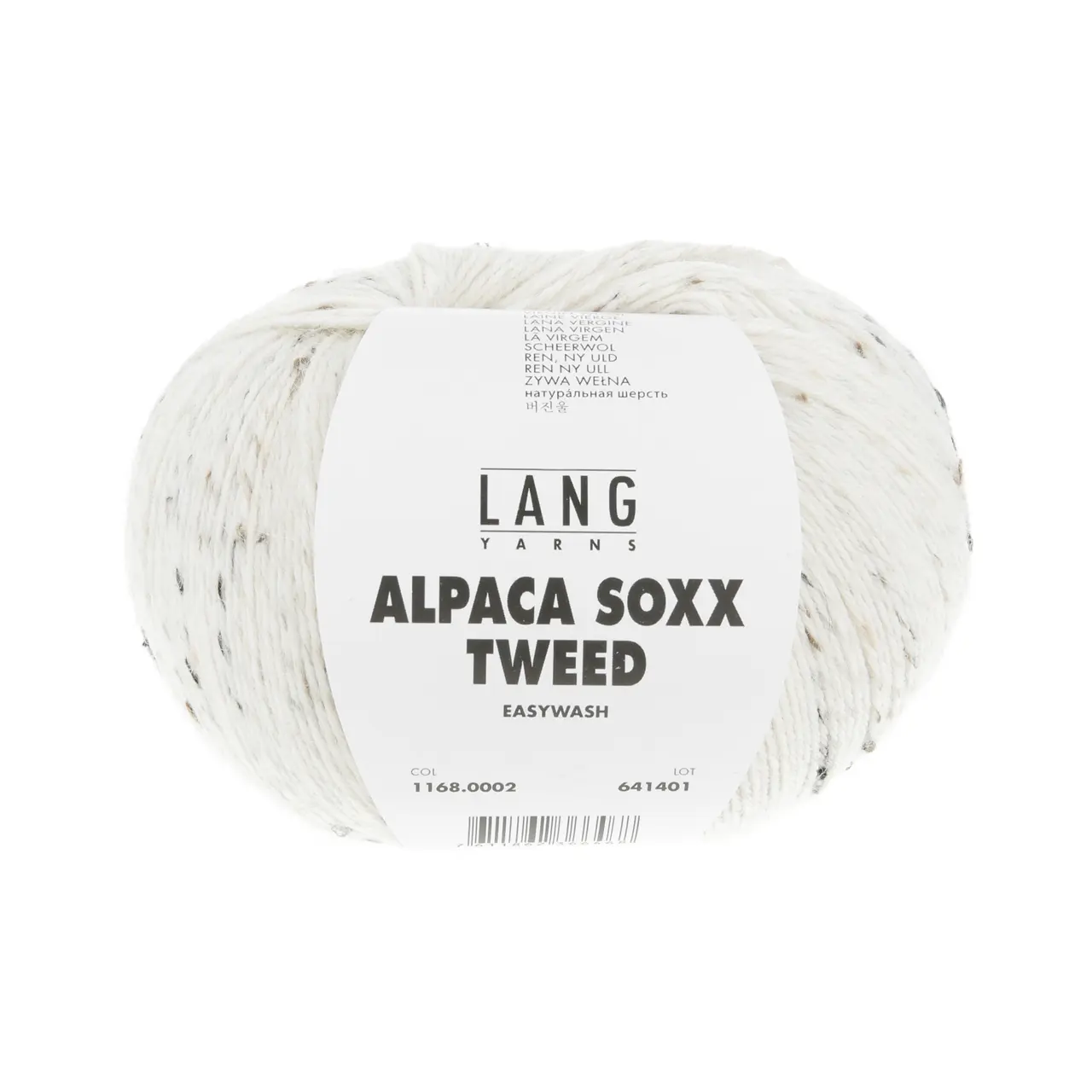 Alpaca Soxx Tweed 2 Offwhite von Lang Yarns. Neu bieten wir Ihnen unsere Qualität ALPACA SOXX 4-fach auch mit Tweed Noppen an. Dank der Kombination aus Baby Alpaca Schurwolle und Polyamid eignet sich das Garn perfekt für kuschelige Socken und zahlreiche weitere Strickideen. ALPACA SOXX TWEED ist die ideale Wahl wenn Weichheit und Wärme im Mittelpunkt stehen.