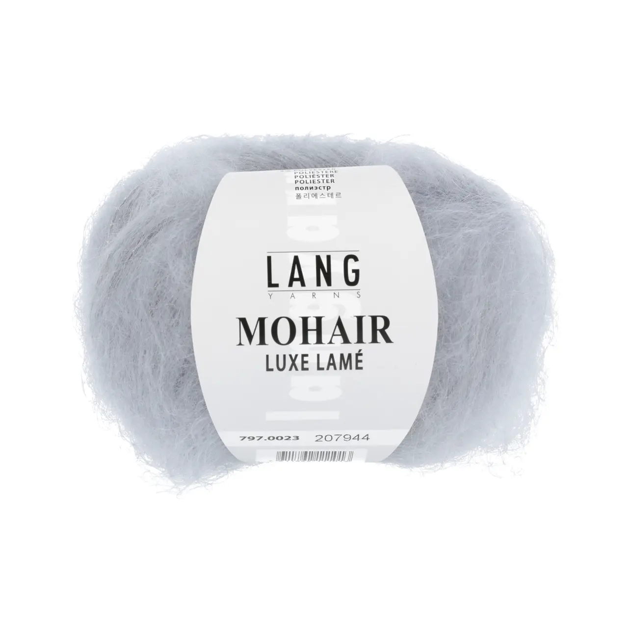 Mohair Luxe Lamé 23 Silber - Silber von Lang Yarns. Superkid-Mohair gemischt mit Seide - ein federleichtes Garn für modische Accessoires und mehr.