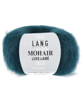 Mohair Luxe Lamé <br />88&nbsp;Silber – Petrol