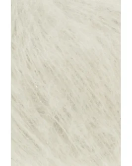 Mohair Luxe Lamé <br />94&nbsp;Silber – Offwhite