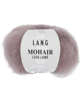 Mohair Luxe Lamé <br/>348&nbsp;Silber – Altrosa Dunkel