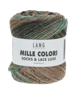 Mille Colori Socks & Lace Luxe <br/>205&nbsp;Braun/<wbr>Petrol/<wbr>Türkis