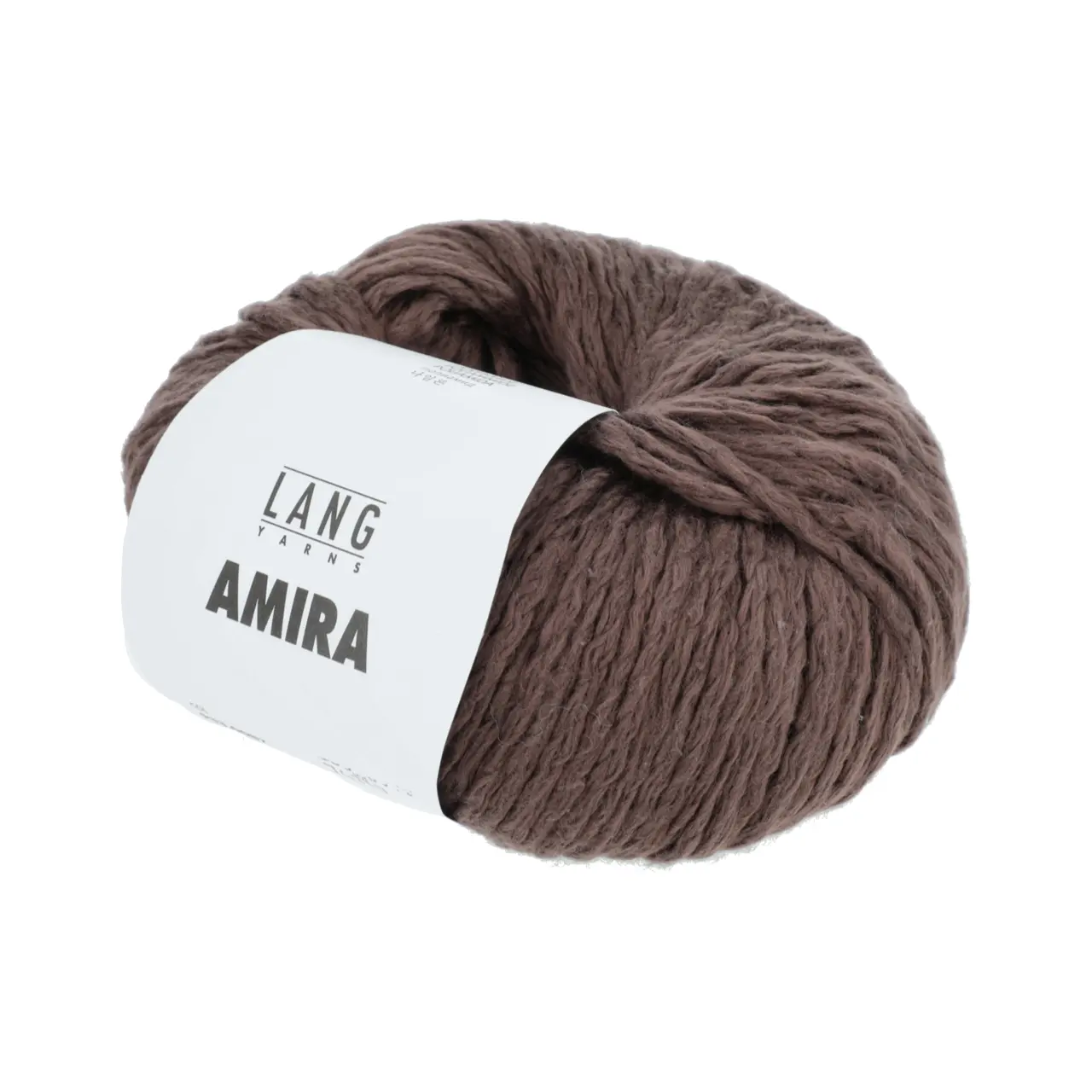 Amira 87 Nelkenbraun von Lang Yarns. Amira ist ein Maschengarn mit einem tollen Volumen und einer unglaublichen Leichtigkeit. Diese Eigenschaften machen sie zu einem super Ganzjahresgarn.