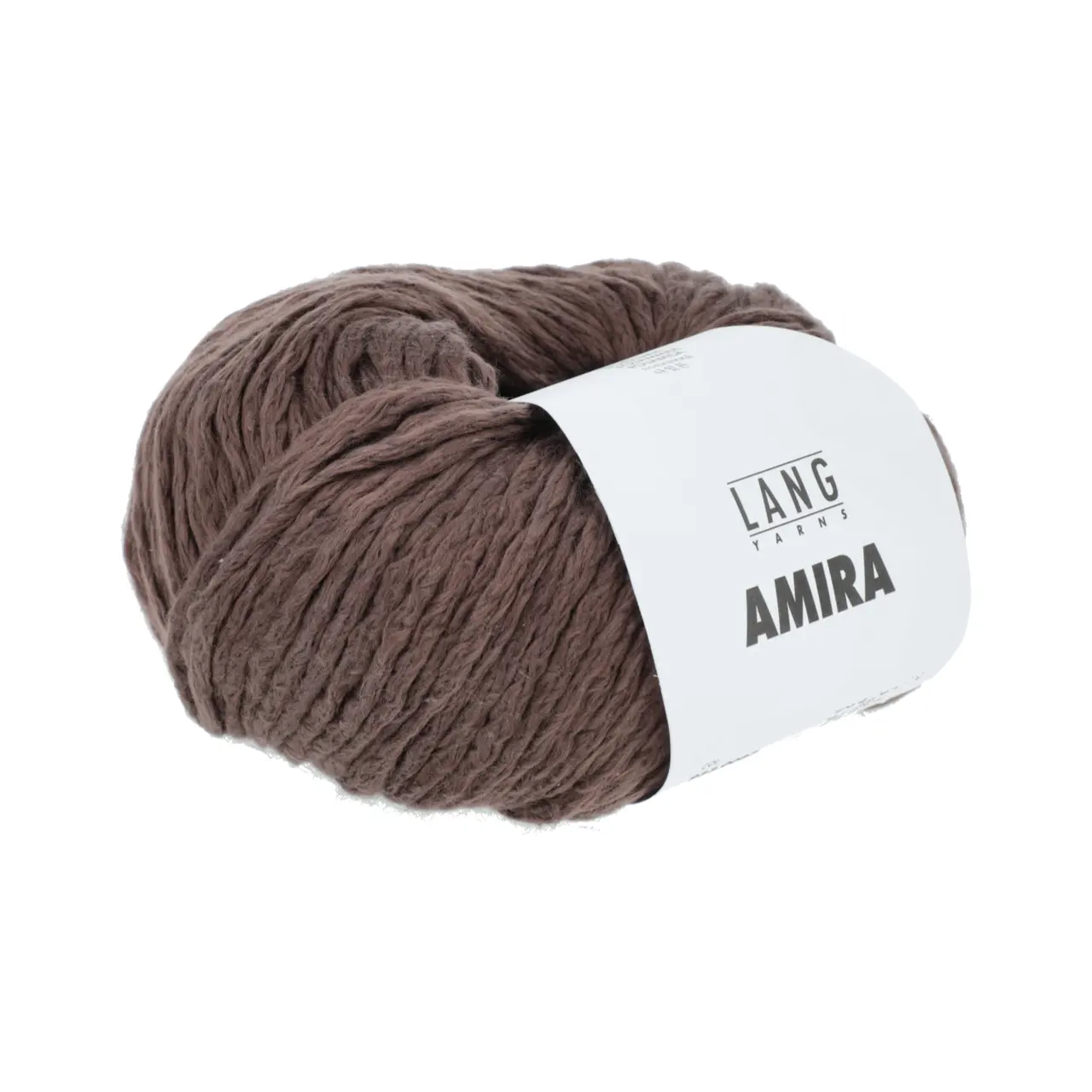 Amira 87 Nelkenbraun von Lang Yarns. Amira ist ein Maschengarn mit einem tollen Volumen und einer unglaublichen Leichtigkeit. Diese Eigenschaften machen sie zu einem super Ganzjahresgarn.