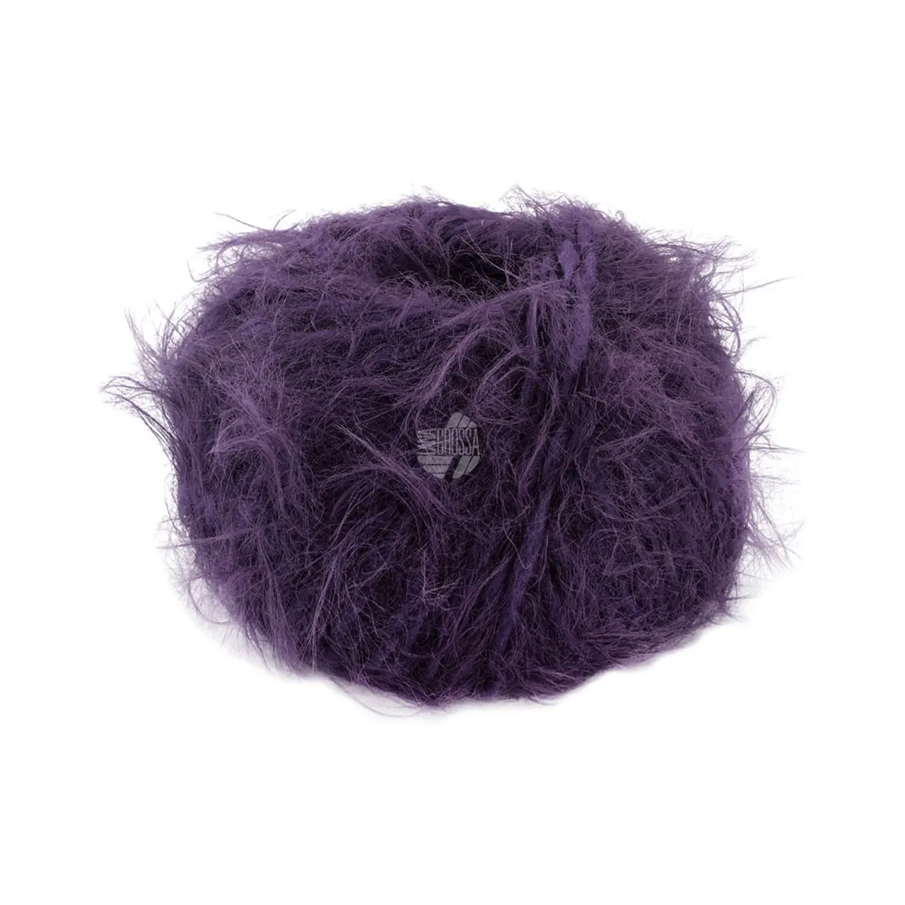 Basta 26 Brombeer von Lana Grossa. Garn im Fake Fur Look locker verzwirnt aus einem Franseneffekt und feinen Merinofasern