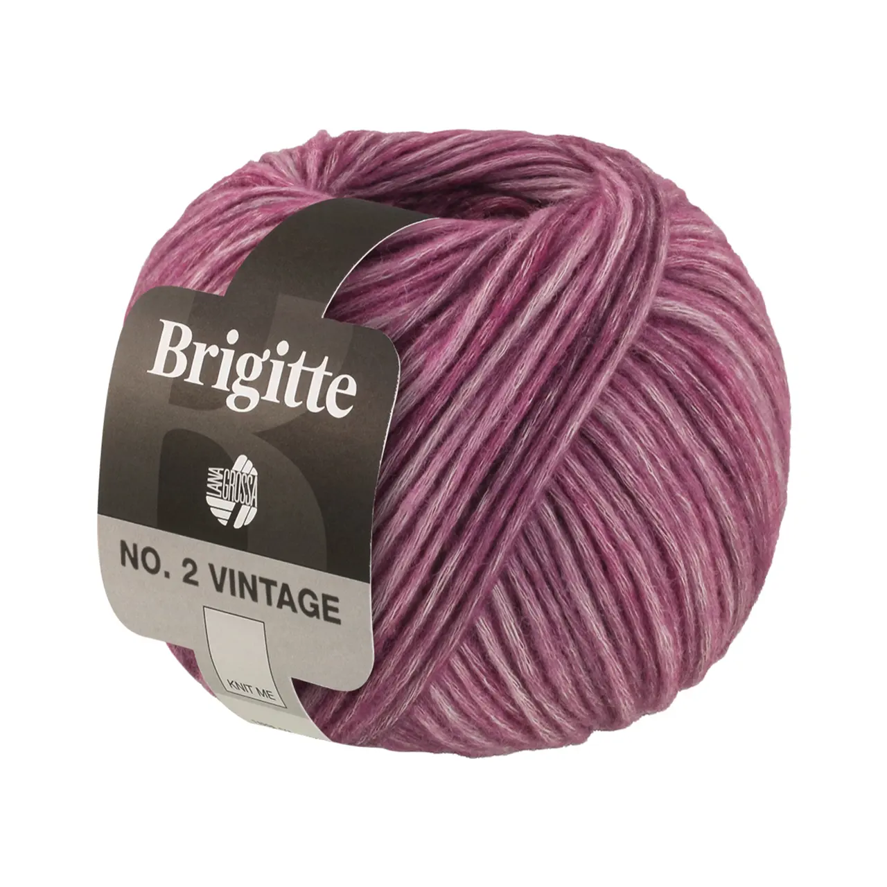 Brigitte No. 2 Vintage 204 Rotviolett Meliert von Lana Grossa. Soffilo mit Seide & Merinofasern mit dezentem Ton-in-Ton Druckeffekt