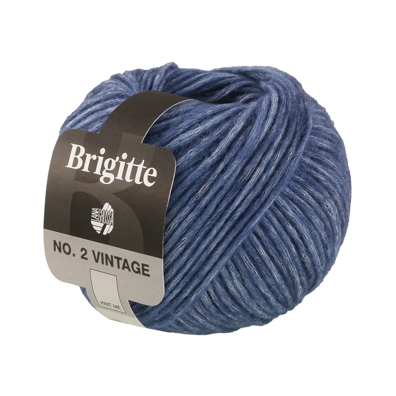 Brigitte No. 2 Vintage 205 Blau Meliert von Lana Grossa. Soffilo mit Seide & Merinofasern mit dezentem Ton-in-Ton Druckeffekt