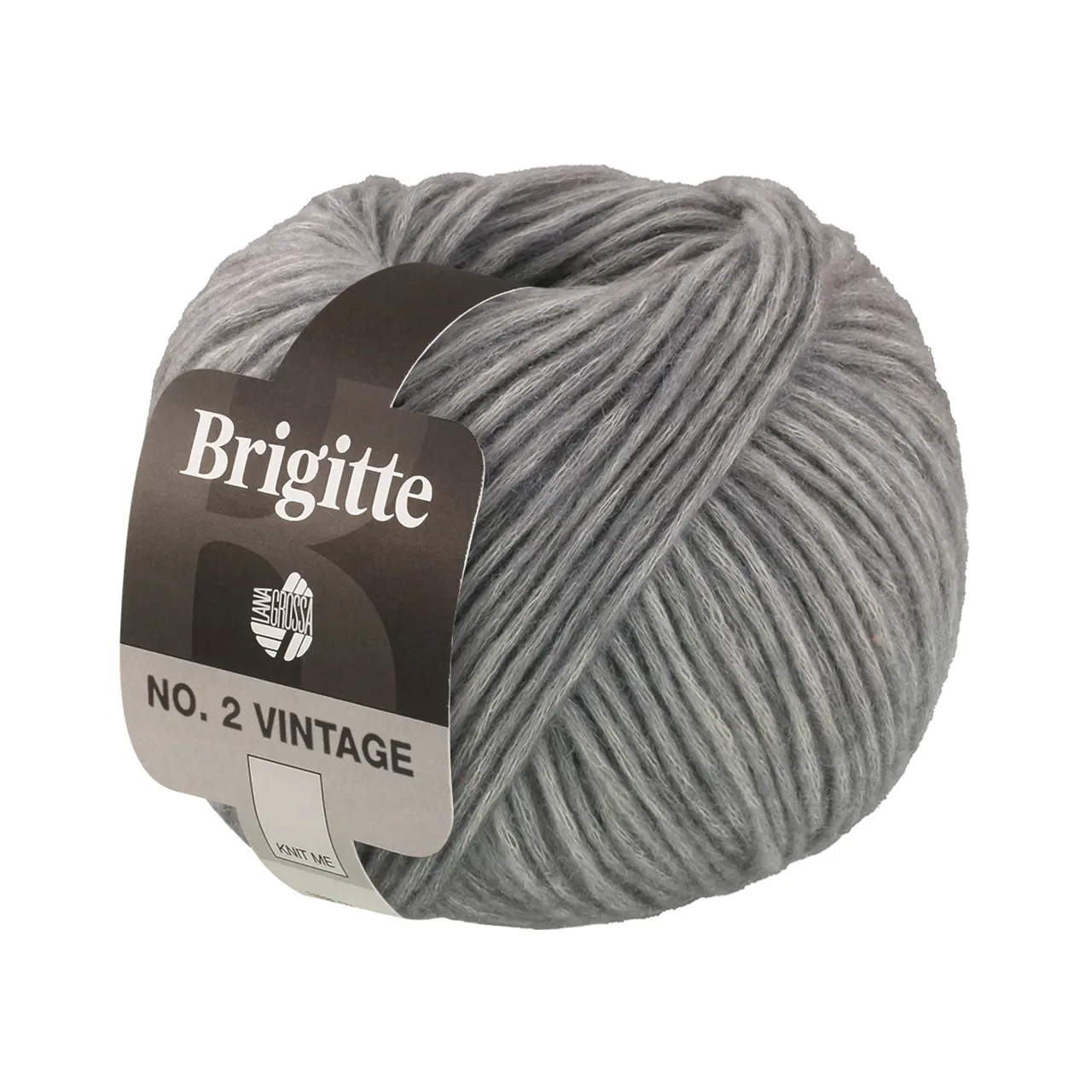 Brigitte No. 2 Vintage 209 Hellgrau Meliert von Lana Grossa. Soffilo mit Seide & Merinofasern mit dezentem Ton-in-Ton Druckeffekt