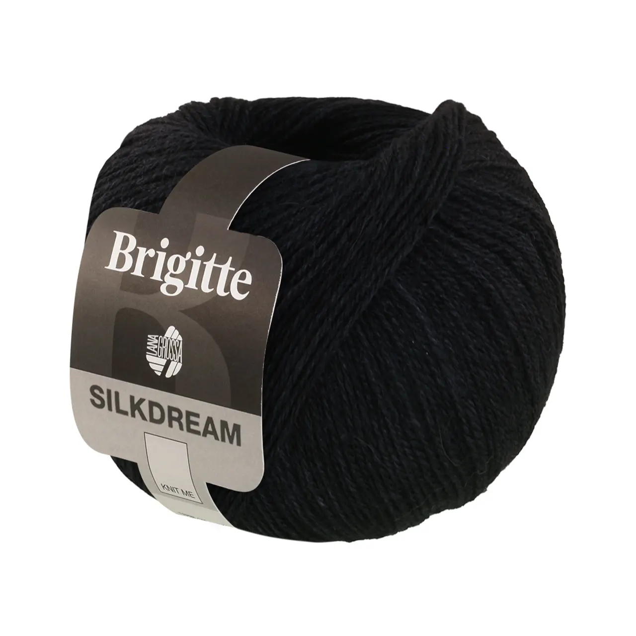Brigitte Silkdream 16 Anthrazit von Lana Grossa. Zartes klassisch gezwirntes Garn aus Maulbeerseide und Merino mit Mohairfasern umhüllt