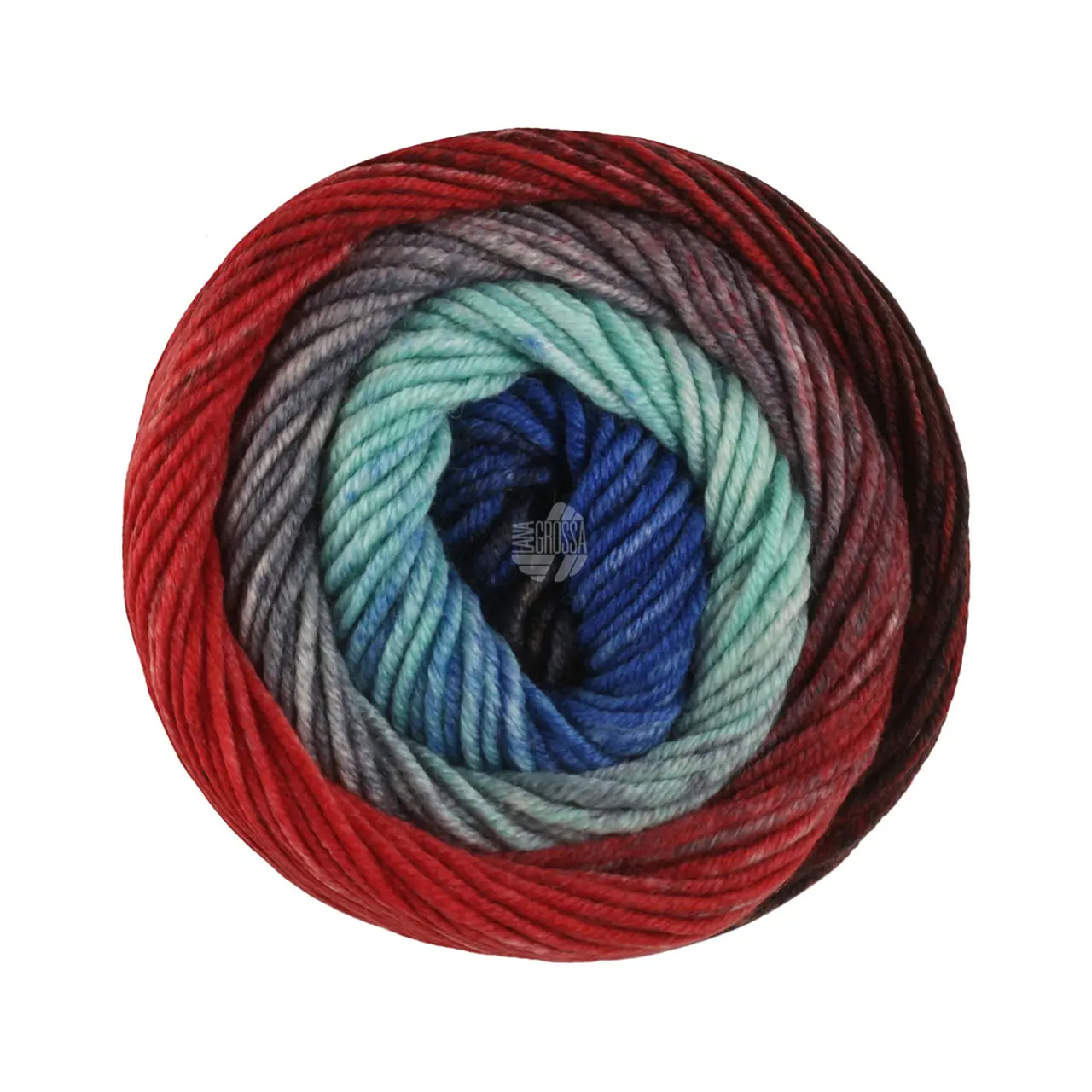 Cool Wool Big Color 4044 Blau/Anthrazit/Dunkelgrau/Dunkel-/Orientrot/Blaugrau/Jade von Lana Grossa. Extrafeine Merinowolle waschmaschinenfest und filzfrei