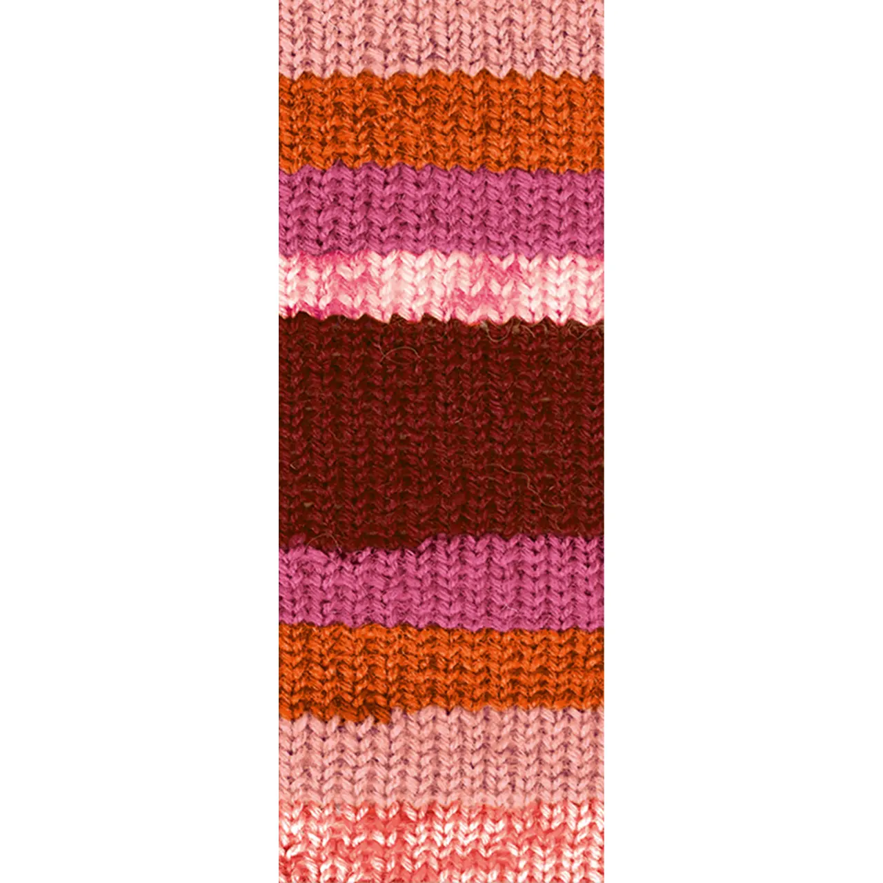 Meilenweit 100 Aktion 3014 Altrosa/Rost/Fuchsia/Weiß/Himbeer/Dunkel-/Lachsrot von Lana Grossa. Sockenklassiker bedruckt und waschmaschinenfest