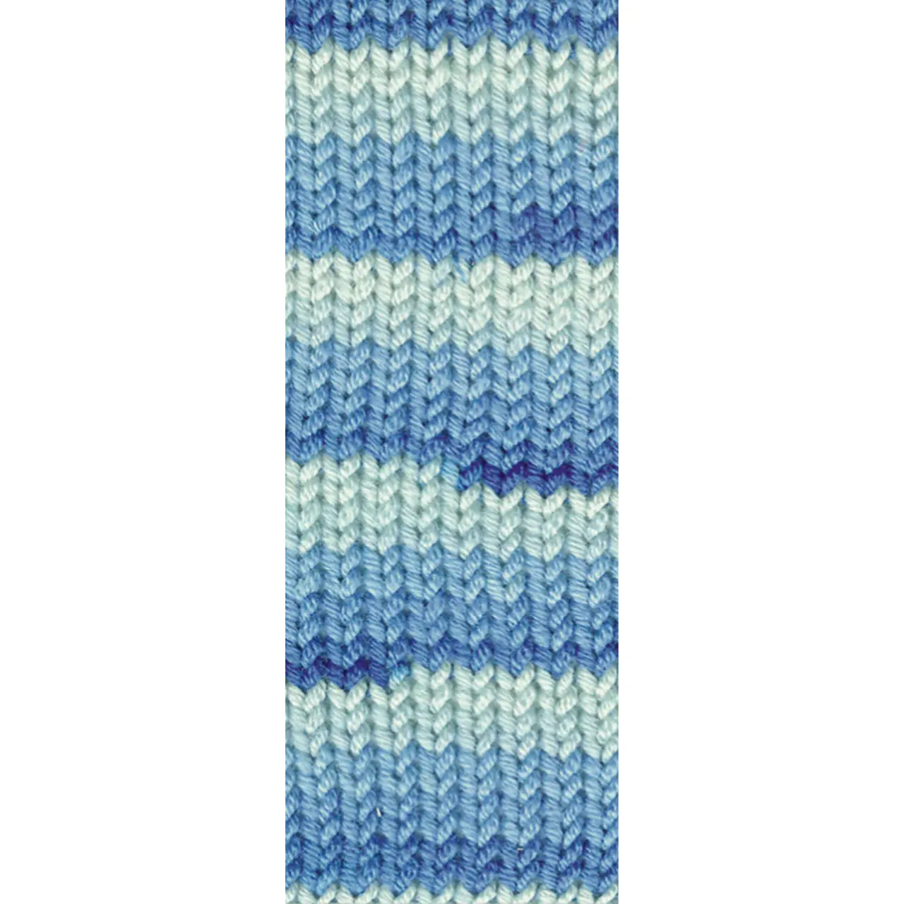 Meilenweit 100 Aktion 3022 Blass-/Pastell-/Himmel-/Azurblau von Lana Grossa. Sockenklassiker bedruckt und waschmaschinenfest