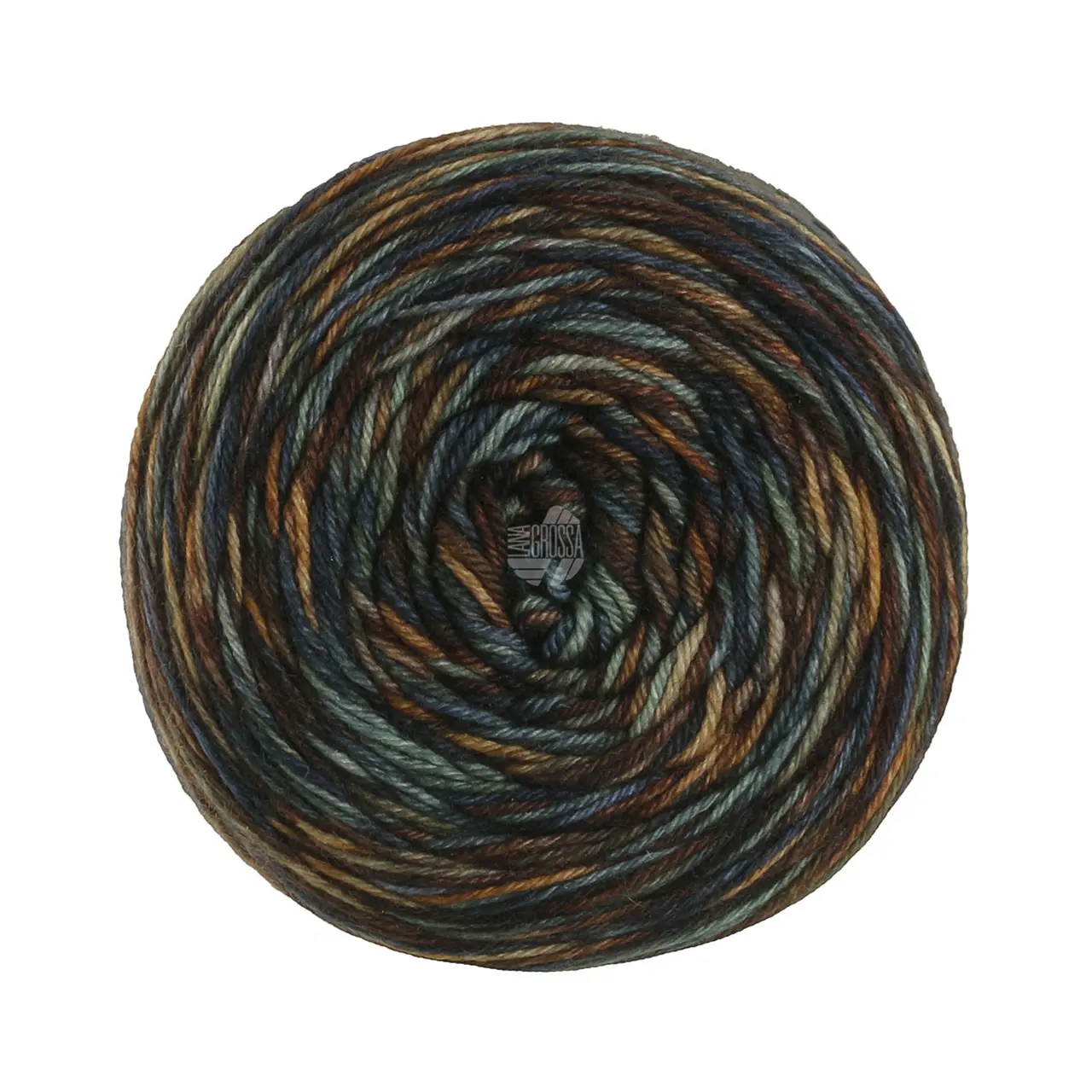 Meilenweit 100 Sooty 6226 Goldgelb/Camel/Dunkelbraun/Hell-/Dunkelpetrol/Mint/Oliv/Graugrün von Lana Grossa.