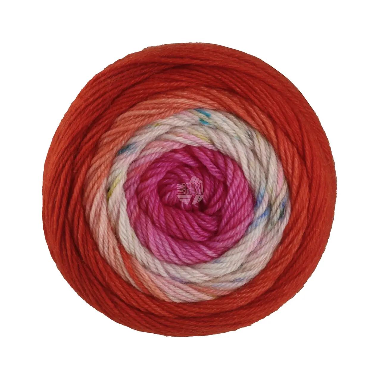 Meilenweit 50 Dip 5303 Pink/Rosa/Zartlila/Creme/Blau/Pink/Türkis/Jeans/Gelb/Tonrot von Lana Grossa. Extrafeines Merinogarn im klassischen hand-dyed Verfahren. Die abgebildeten Muster beziehen sich auf