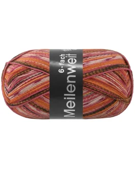 Meilenweit 6-Fach 150 Piccata <br>9687&nbsp;Fuchsia/<wbr>Lila/<wbr>Ecru/<wbr>Orange/<wbr>Camel/<wbr>Mokka/<wbr>Gelb/<wbr>Rost