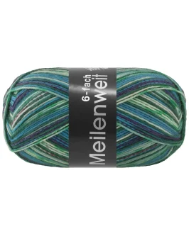 Meilenweit 6-Fach 150 Piccata <br>9691&nbsp;Dunkelgrün/<wbr>Silbergrau/<wbr>Türkisblau/<wbr>Rot-/<wbr>Blauviolett/<wbr>Grau/<wbr>Jade/<wbr>Anthrazit