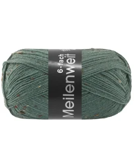 Meilenweit 6-Fach 150 Tweed <br>9686&nbsp;Graugrün