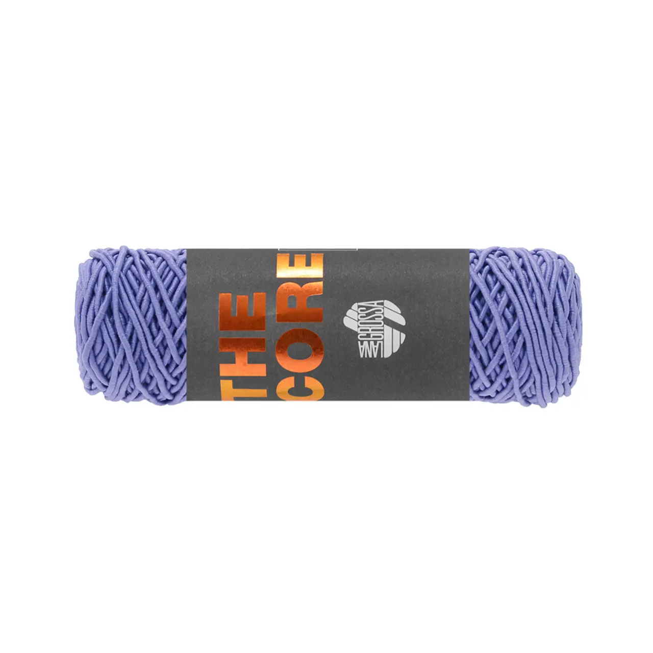 The Core 28 Lila von Lana Grossa. Stabiles umwickeltes Baumwollgarn - ideal für Dekoartikel & Taschen