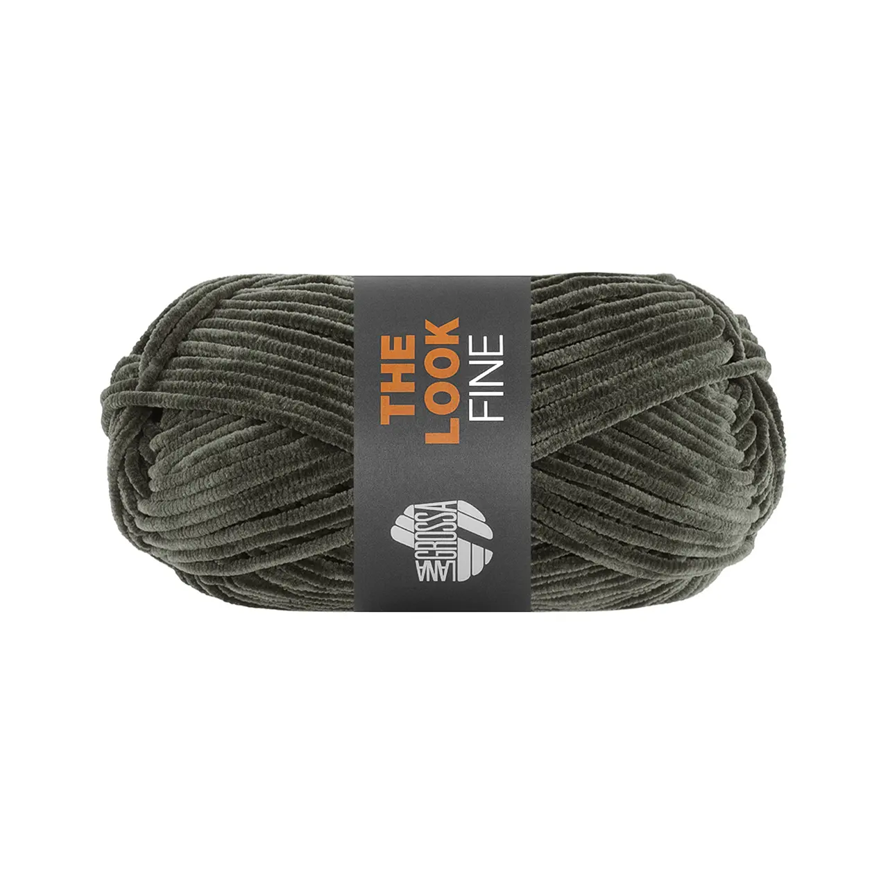 The Look Fine 127 Dunkelgrau von Lana Grossa. Feines und samtig weiches Chenillegarn