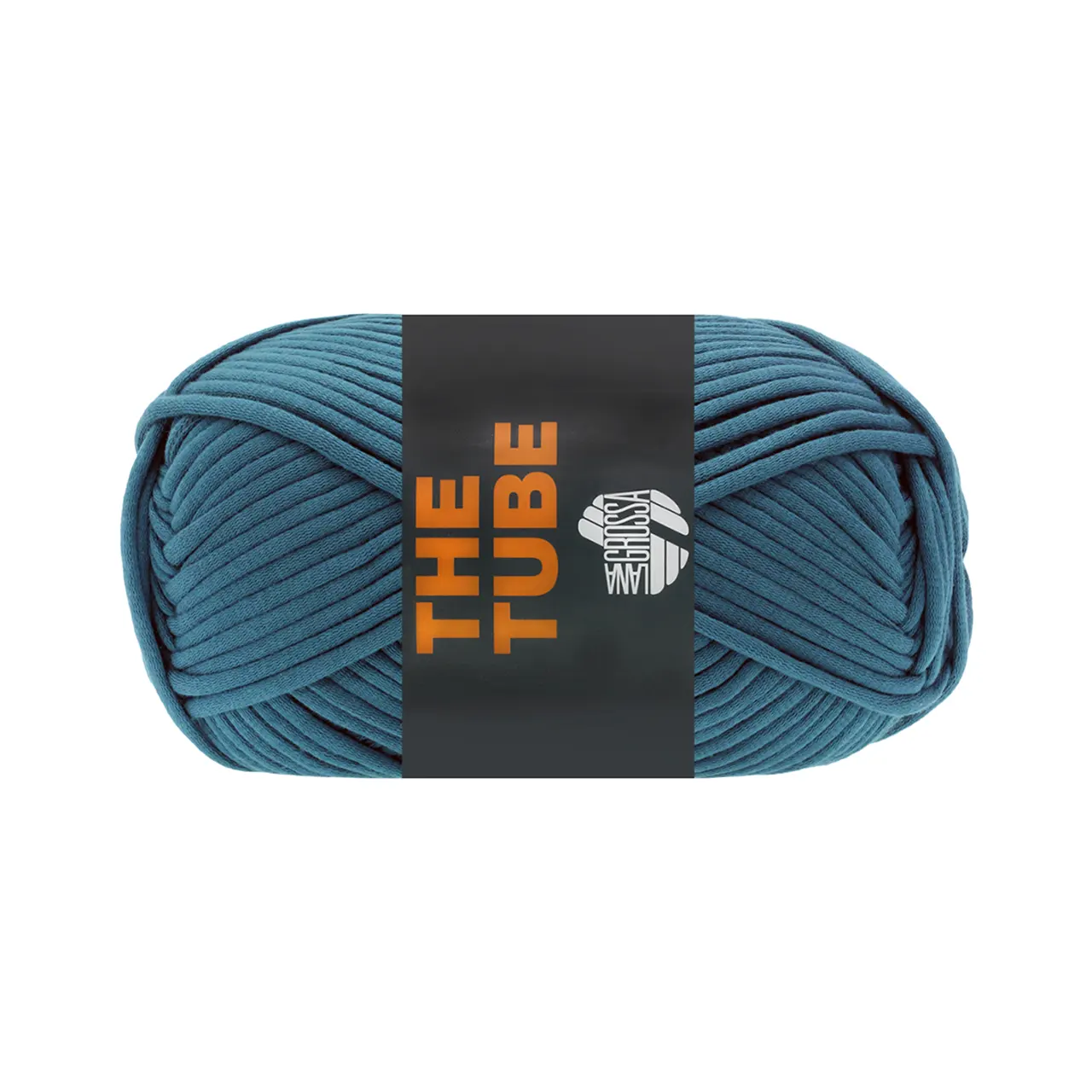 The Tube 30 Seegrün von Lana Grossa. Weiches gefülltes Schlauchgarn ideal geeignet für Home- Accessoires und Taschen