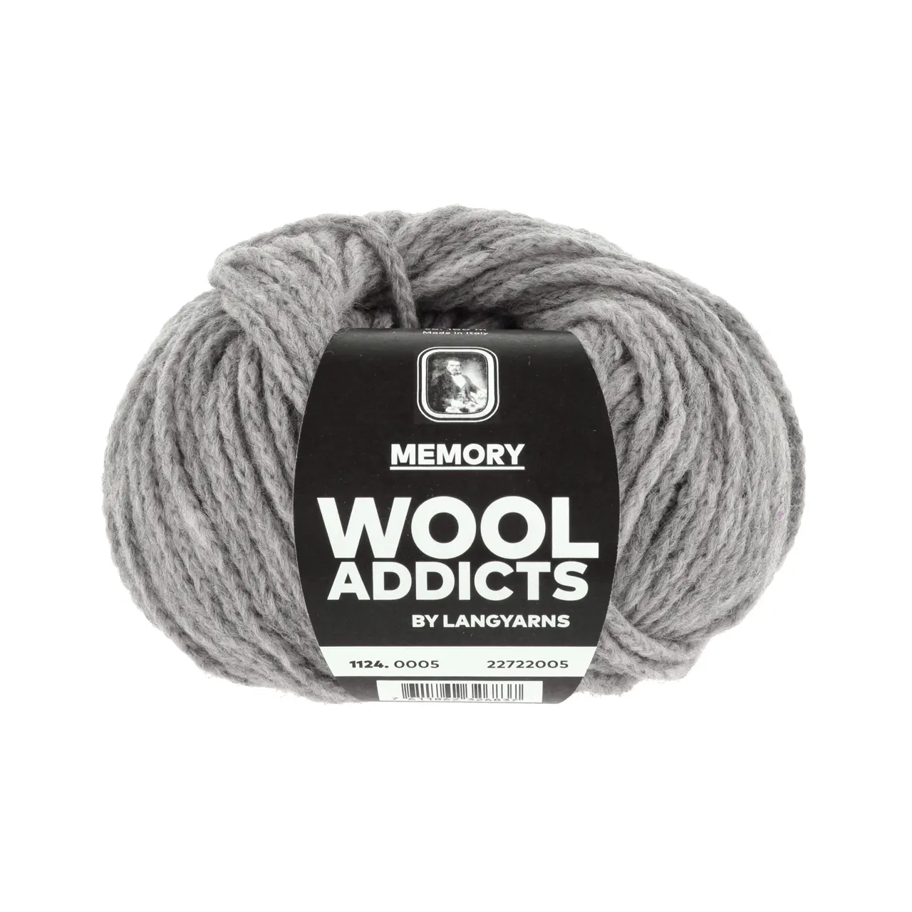 Memory 5 Grey von Lang Yarns. This yarn makes it even easier to create memories with other knitters and crocheters. The yarn consists of 88% Merino Superfine and is coated with an anti-felt layer that keeps the yarn fibers nicely in place and extra stable.