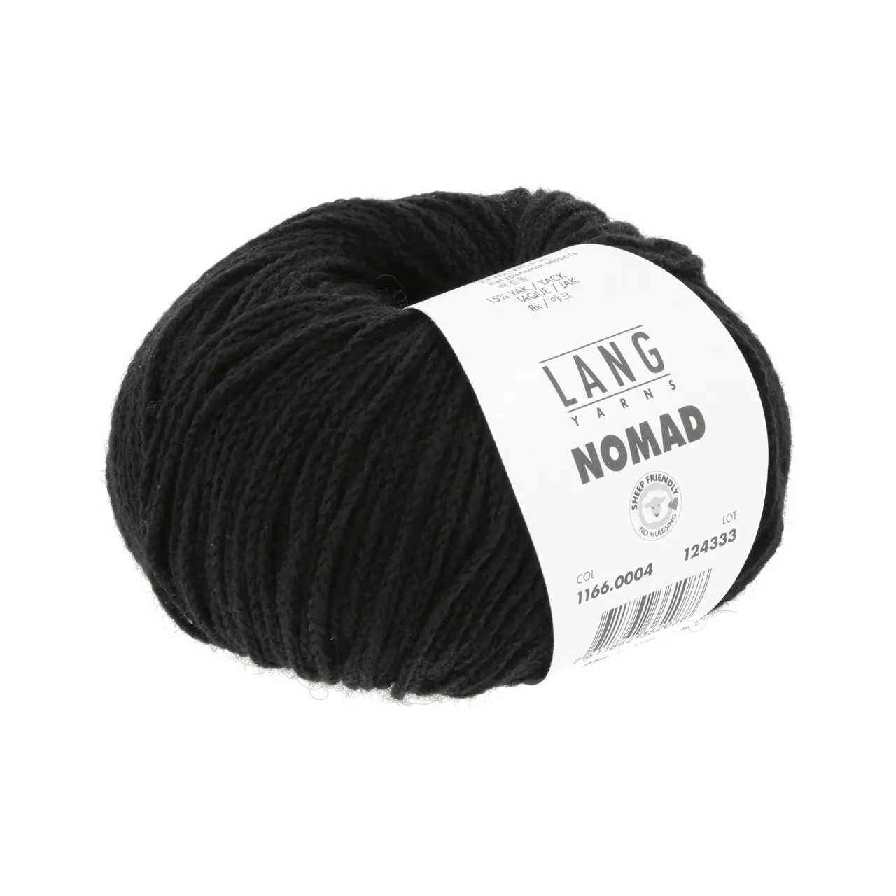 Nomad 4 Schwarz von Lang Yarns. Inspiriert durch die nomadischen Traditionen der Yak-Haltung sowie die mobile Natur und reiche Geschichte des Strickens und Häkelns verkörpert NOMAD den Geist von Bewegung und Kreativität. Genau wie Nomaden ihr Leben mit sich tragen können Sie als Strickerin und Häklerin NOMAD überallhin mitnehmen und zeitlose Stücke schaffen die von Tradition und Abenteuer erzählen.