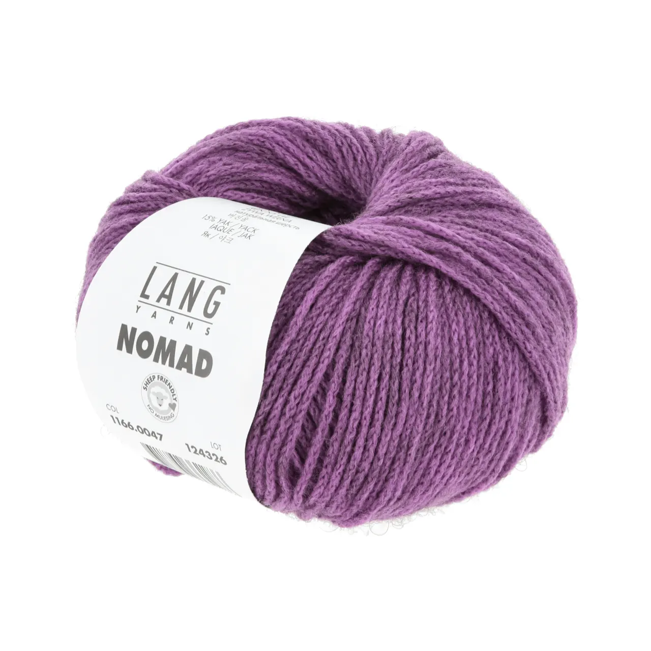 Nomad 47 Violett von Lang Yarns. Inspiriert durch die nomadischen Traditionen der Yak-Haltung sowie die mobile Natur und reiche Geschichte des Strickens und Häkelns verkörpert NOMAD den Geist von Bewegung und Kreativität. Genau wie Nomaden ihr Leben mit sich tragen können Sie als Strickerin und Häklerin NOMAD überallhin mitnehmen und zeitlose Stücke schaffen die von Tradition und Abenteuer erzählen.