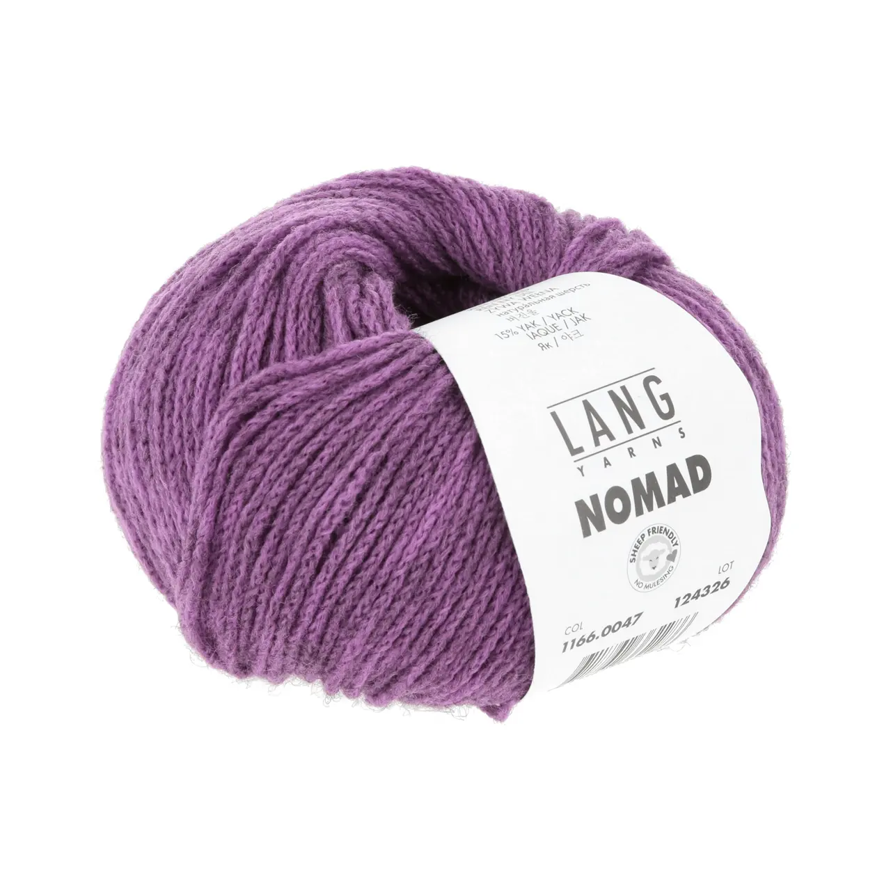 Nomad 47 Violett von Lang Yarns. Inspiriert durch die nomadischen Traditionen der Yak-Haltung sowie die mobile Natur und reiche Geschichte des Strickens und Häkelns verkörpert NOMAD den Geist von Bewegung und Kreativität. Genau wie Nomaden ihr Leben mit sich tragen können Sie als Strickerin und Häklerin NOMAD überallhin mitnehmen und zeitlose Stücke schaffen die von Tradition und Abenteuer erzählen.
