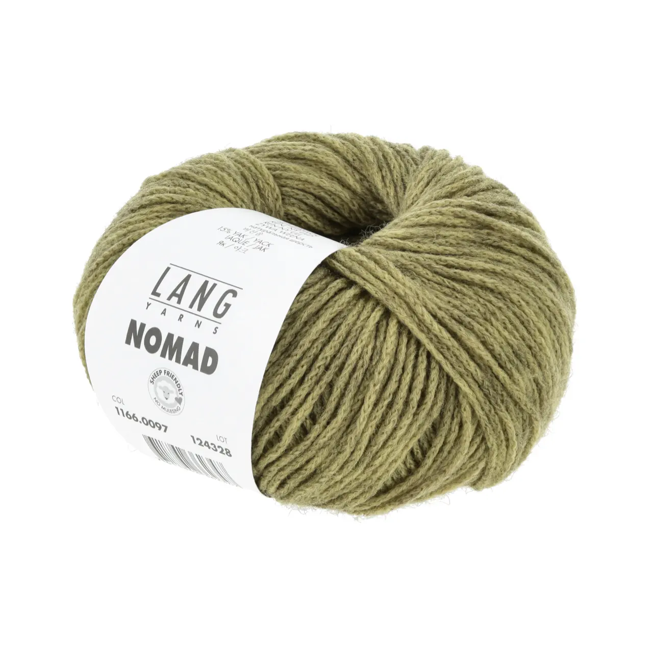 Nomad 97 Olive von Lang Yarns. Inspiriert durch die nomadischen Traditionen der Yak-Haltung sowie die mobile Natur und reiche Geschichte des Strickens und Häkelns verkörpert NOMAD den Geist von Bewegung und Kreativität. Genau wie Nomaden ihr Leben mit sich tragen können Sie als Strickerin und Häklerin NOMAD überallhin mitnehmen und zeitlose Stücke schaffen die von Tradition und Abenteuer erzählen.