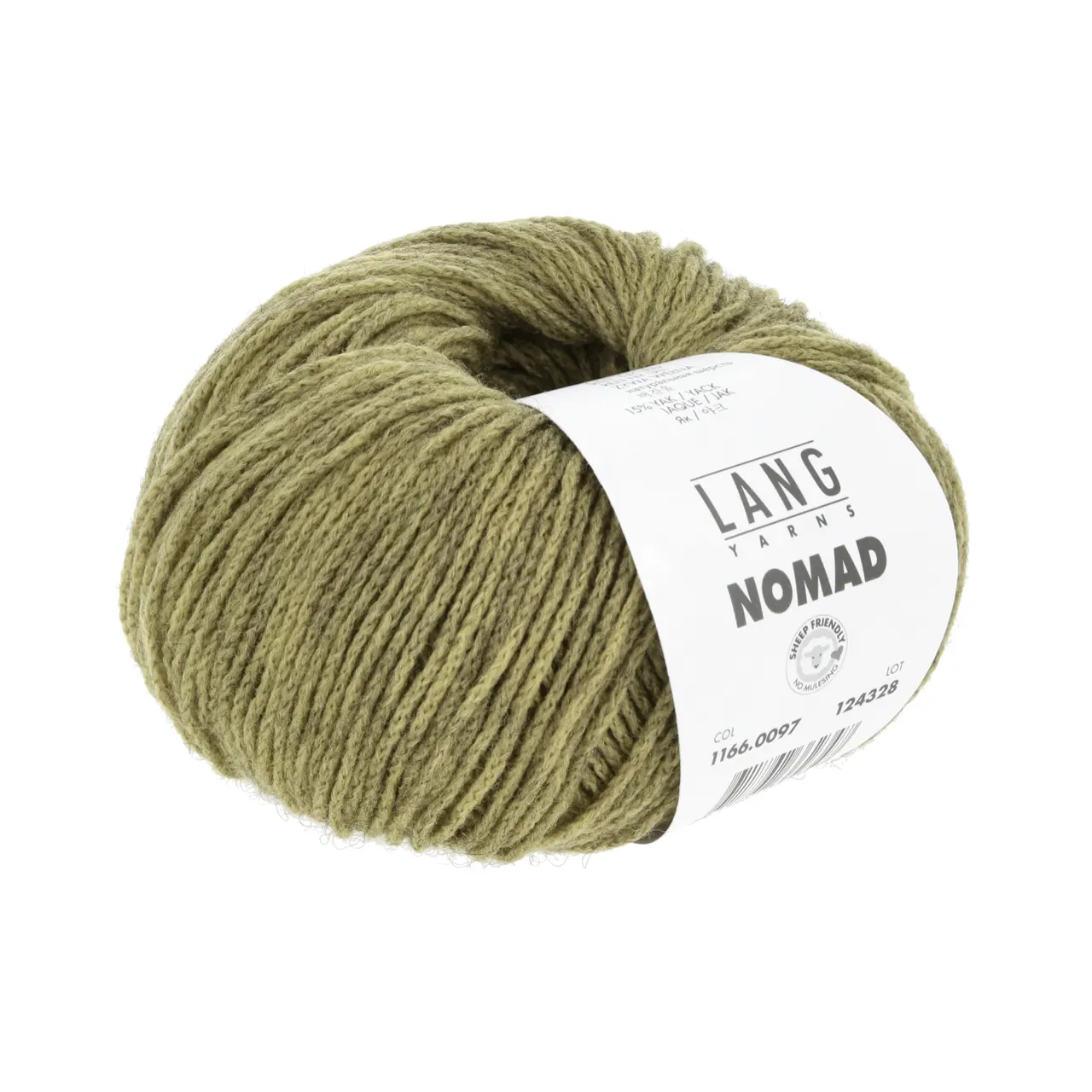 Nomad 97 Olive von Lang Yarns. Inspiriert durch die nomadischen Traditionen der Yak-Haltung sowie die mobile Natur und reiche Geschichte des Strickens und Häkelns verkörpert NOMAD den Geist von Bewegung und Kreativität. Genau wie Nomaden ihr Leben mit sich tragen können Sie als Strickerin und Häklerin NOMAD überallhin mitnehmen und zeitlose Stücke schaffen die von Tradition und Abenteuer erzählen.