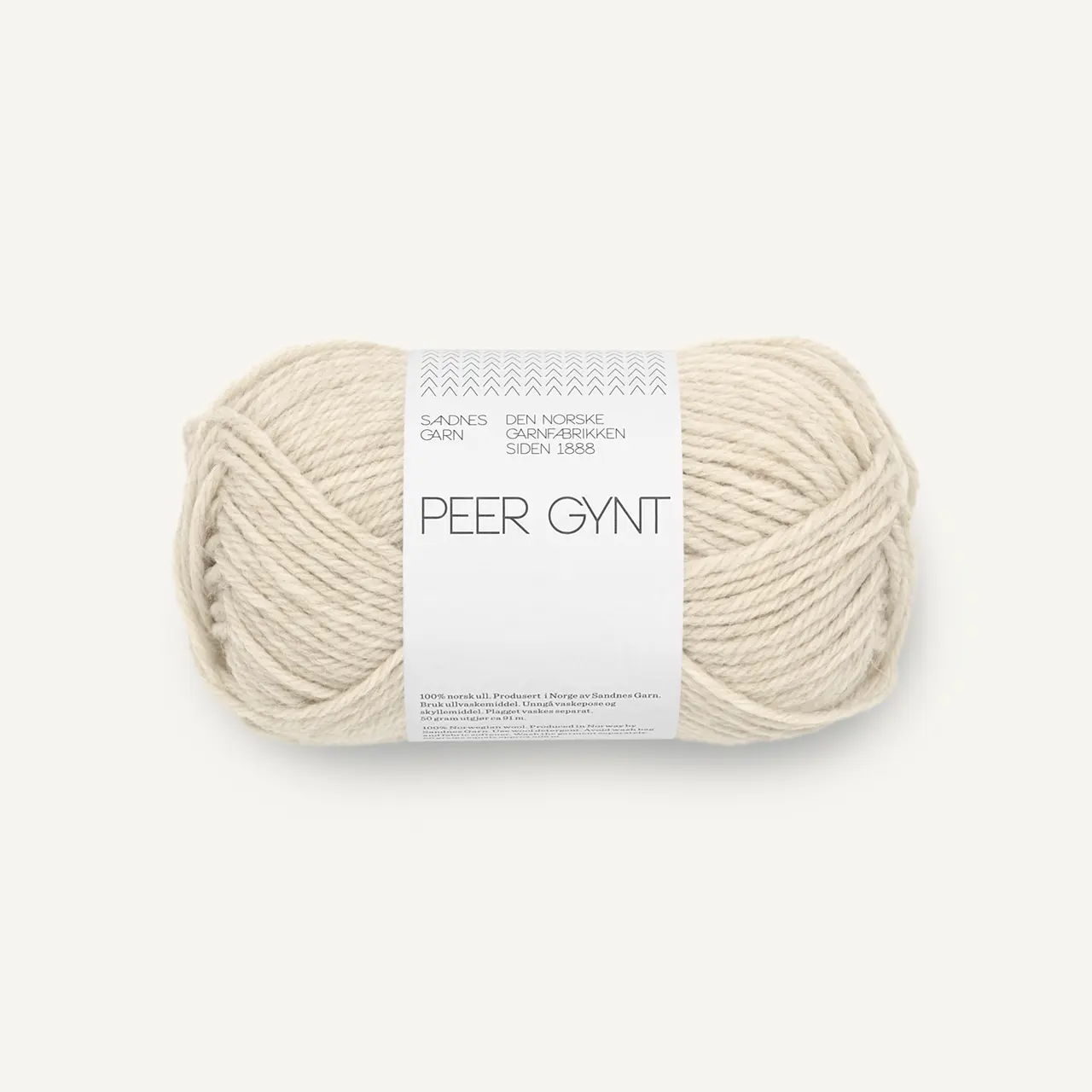 Peer Gynt 2641 Naturmelert von Sandnes Garn. Norwegische Wolle ist leicht und warm und trotzdem robust.