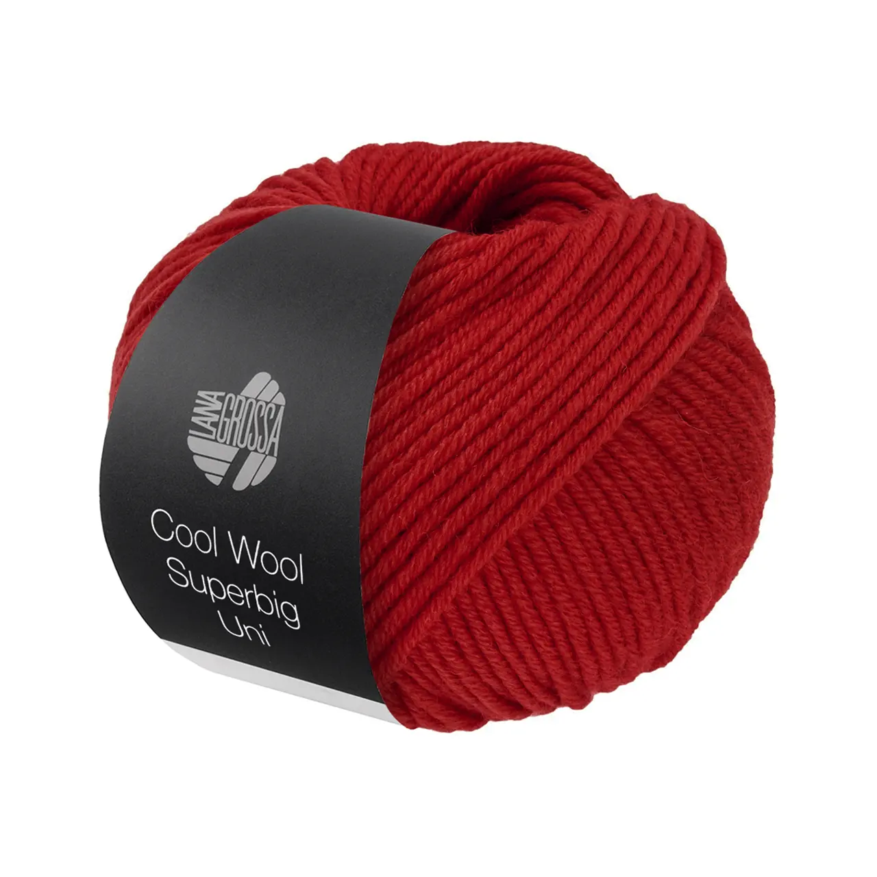 Cool Wool Superbig Uni 9 Rot von Lana Grossa. Pure extrafeine Merinowolle waschmaschinenfest und filzfrei