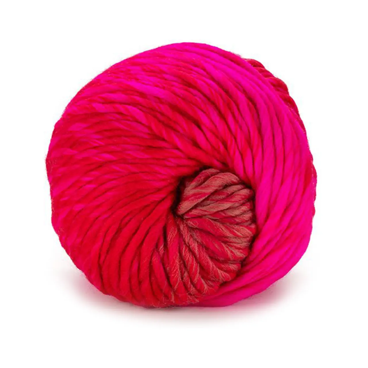 Chunky Dégradé 105 Altrosa/Pink/Kirschrot von Laines Du Nord. Ein besonders weiches warmes und voluminöses Garn aus 100% Schurwolle. Die harmonischen Cycle-Dégradé-Farbverläufe verleihen diesem Maxi-Dochtgarn eine kreative lebendige Note und machen es ideal für schnelle originelle Projekte.