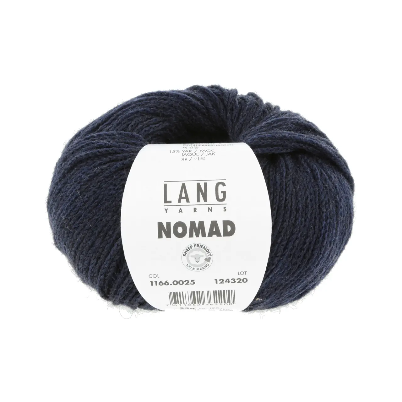 Nomad 25 Navy von Lang Yarns. Inspiriert durch die nomadischen Traditionen der Yak-Haltung sowie die mobile Natur und reiche Geschichte des Strickens und Häkelns verkörpert NOMAD den Geist von Bewegung und Kreativität. Genau wie Nomaden ihr Leben mit sich tragen können Sie als Strickerin und Häklerin NOMAD überallhin mitnehmen und zeitlose Stücke schaffen die von Tradition und Abenteuer erzählen.