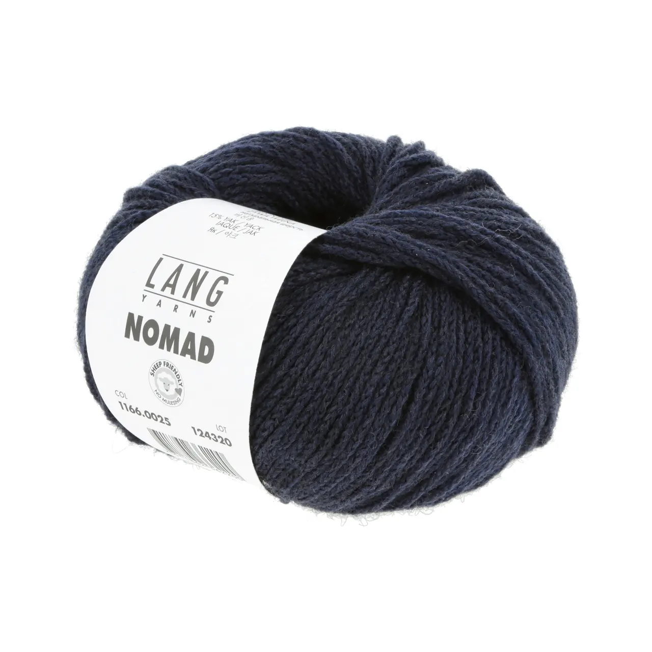 Nomad 25 Navy von Lang Yarns. Inspiriert durch die nomadischen Traditionen der Yak-Haltung sowie die mobile Natur und reiche Geschichte des Strickens und Häkelns verkörpert NOMAD den Geist von Bewegung und Kreativität. Genau wie Nomaden ihr Leben mit sich tragen können Sie als Strickerin und Häklerin NOMAD überallhin mitnehmen und zeitlose Stücke schaffen die von Tradition und Abenteuer erzählen.