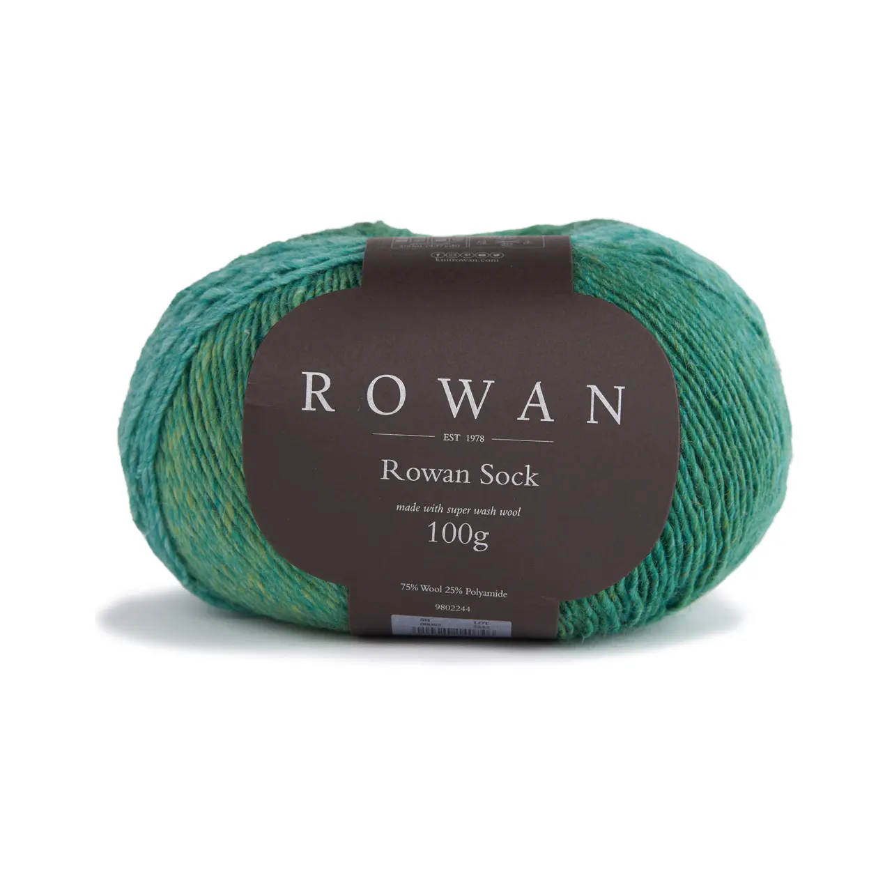 Rowan Sock 3 Evergreen von Rowan. Ein hochwertiges Sockengarn aus Wolle und Polyamid das angenehme Wärme mit langlebiger Strapazierfähigkeit vereint. Perfekt für farbenfrohe bequeme Socken die lange Freude machen. Ideal auch für Accessoires wie Mützen und Handschuhe oder leichte Pullis.