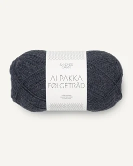 Alpakka Følgetråd <br>6581&nbsp;Mørk Gråblå