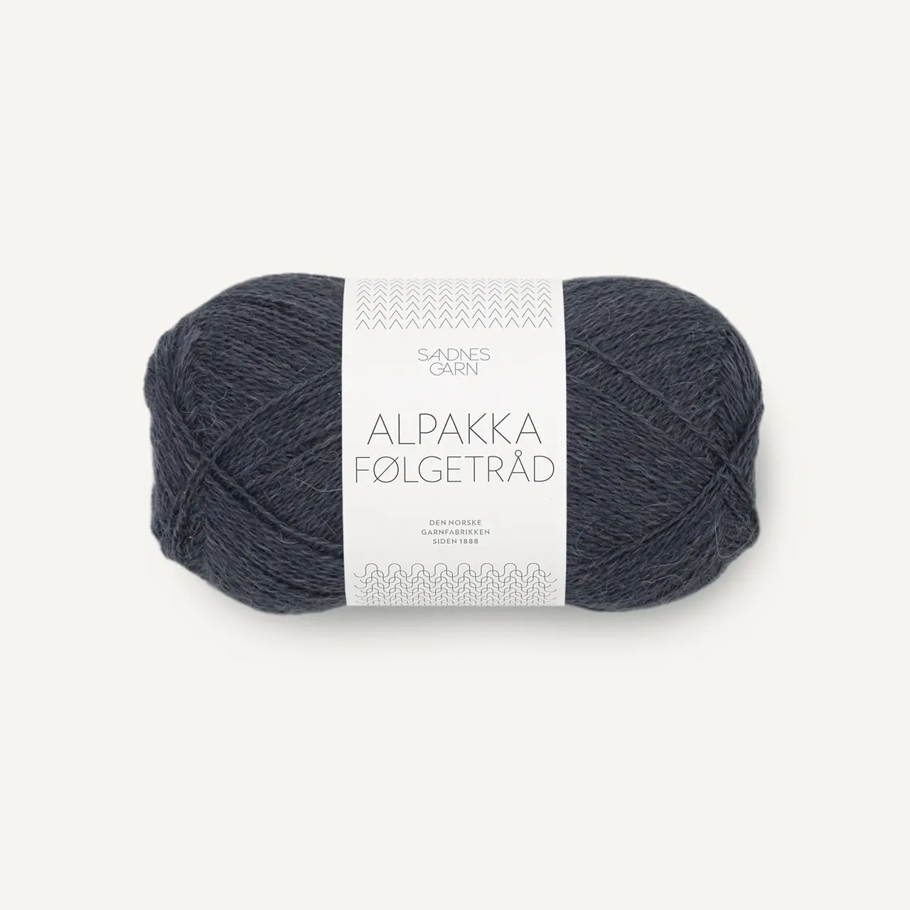 Alpakka Følgetråd 6581 Mørk Gråblå von Sandnes Garn. Ein Beilaufgarn aus reiner Alpaka-Schurwolle