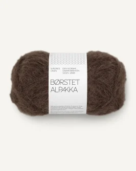 Børstet Alpakka <br>3082&nbsp;Mørk Brun