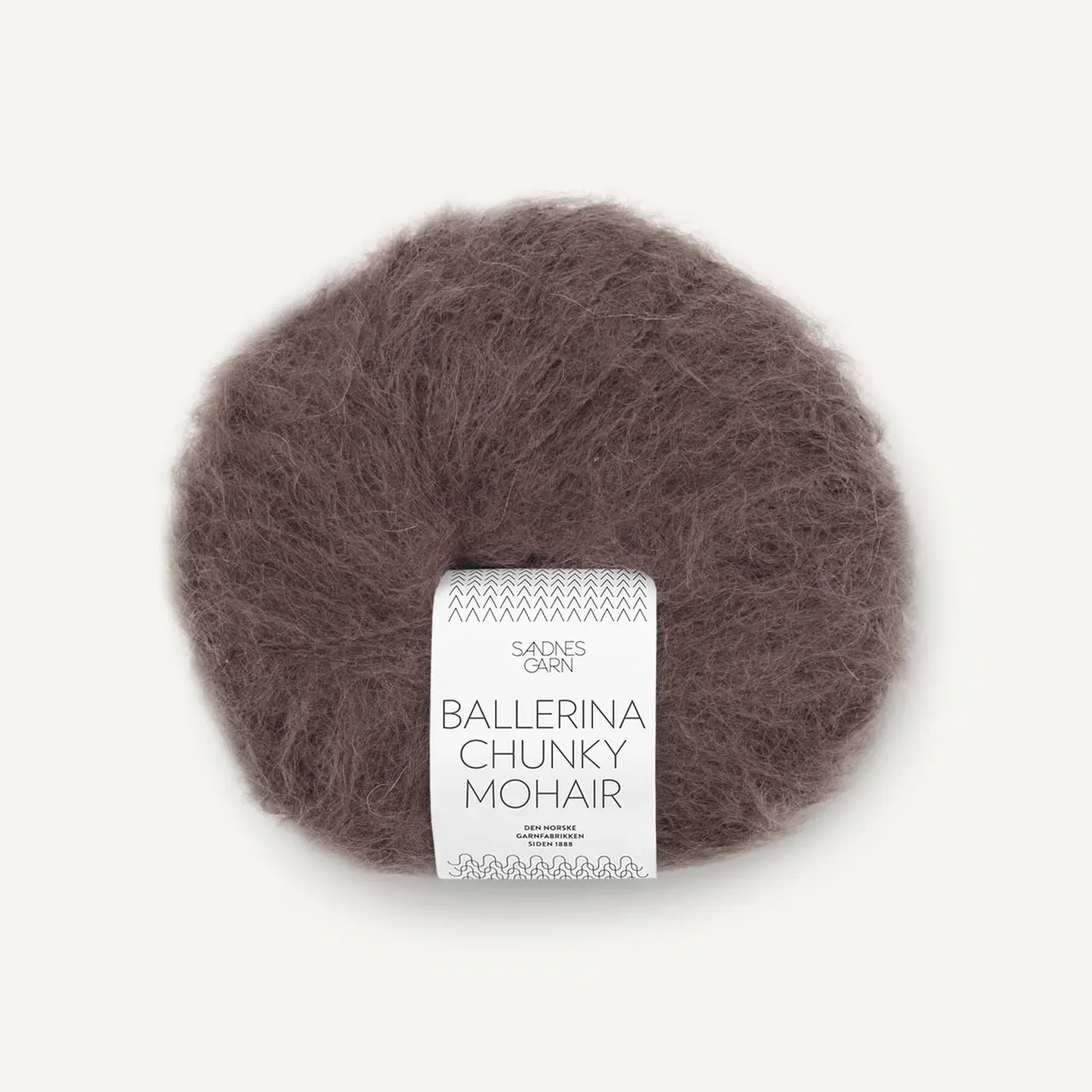 Ballerina Chunky Mohair 3880 Mørk Sjokolade von Sandnes Garn. Wunderschön weich und flauschig wie eine Wolke.
