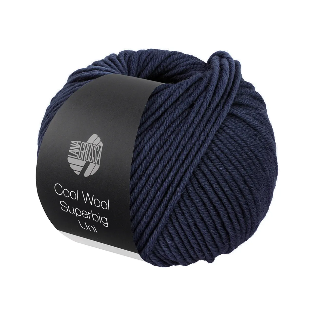 Cool Wool Superbig Uni 16 Ultramarinblau von Lana Grossa. Pure extrafeine Merinowolle waschmaschinenfest und filzfrei
