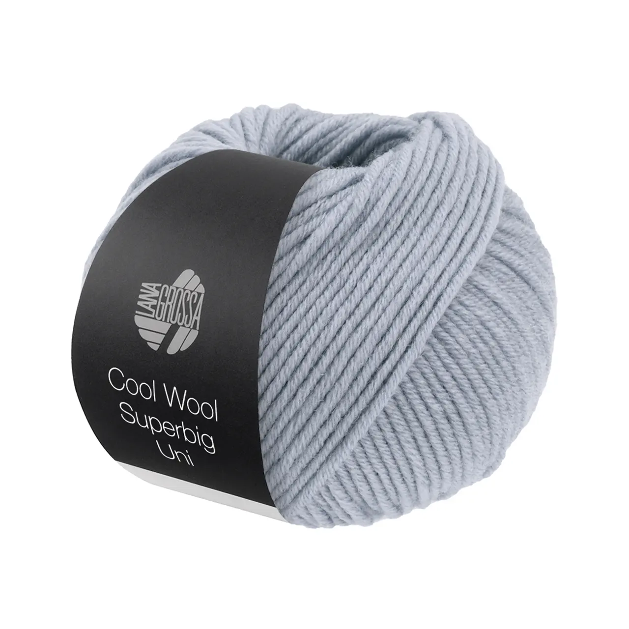 Cool Wool Superbig Uni 21 Zartblau von Lana Grossa. Pure extrafeine Merinowolle waschmaschinenfest und filzfrei