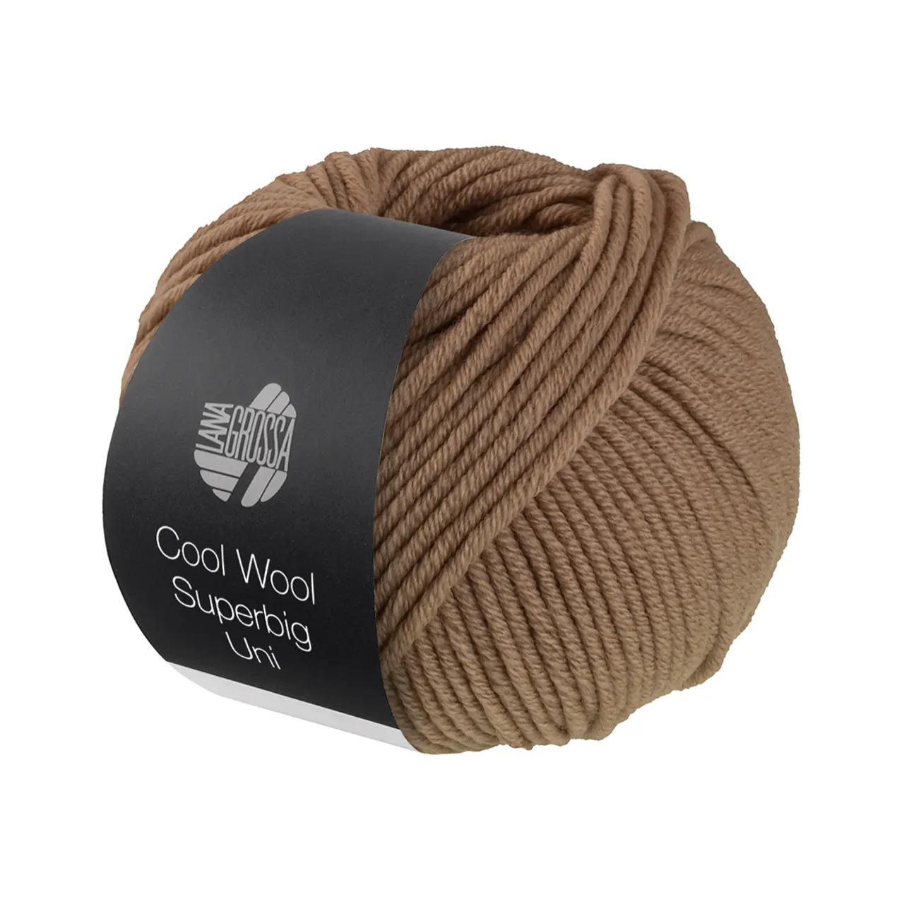 Cool Wool Superbig Uni 38 Camel von Lana Grossa. Pure extrafeine Merinowolle waschmaschinenfest und filzfrei