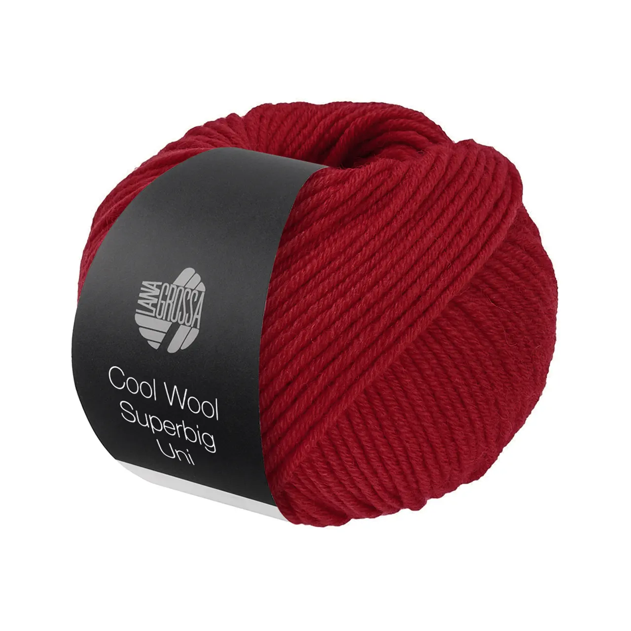 Cool Wool Superbig Uni 8 Kirschrot von Lana Grossa. Pure extrafeine Merinowolle waschmaschinenfest und filzfrei