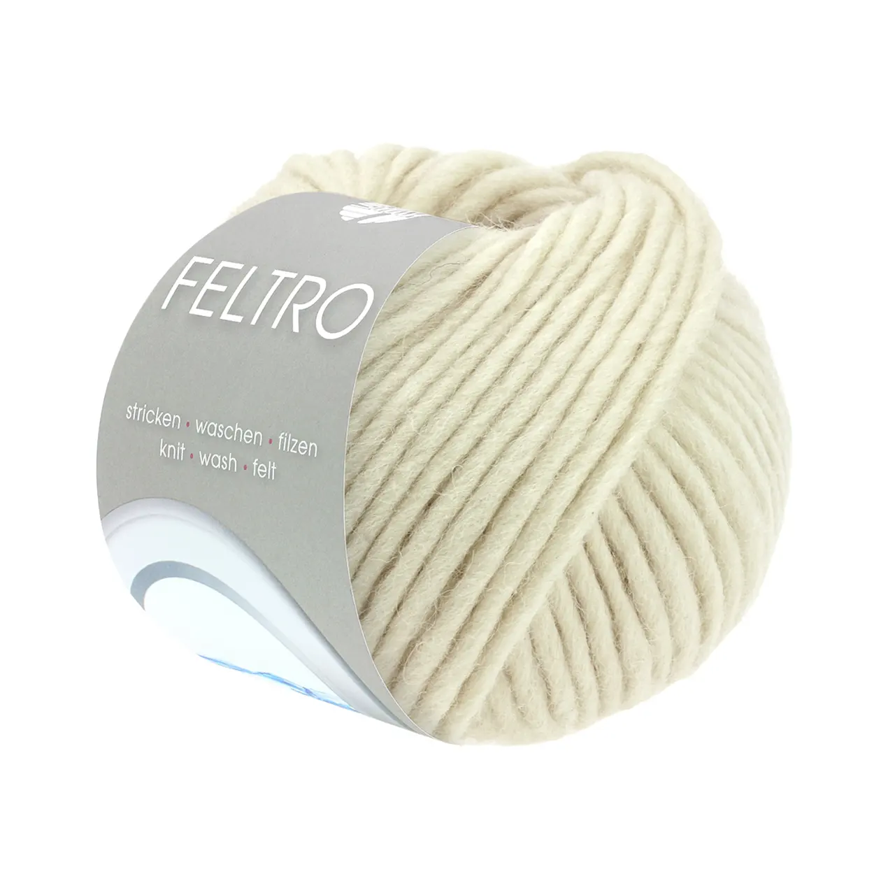 Feltro Uni 121 Weiß von Lana Grossa. Filzgarn
