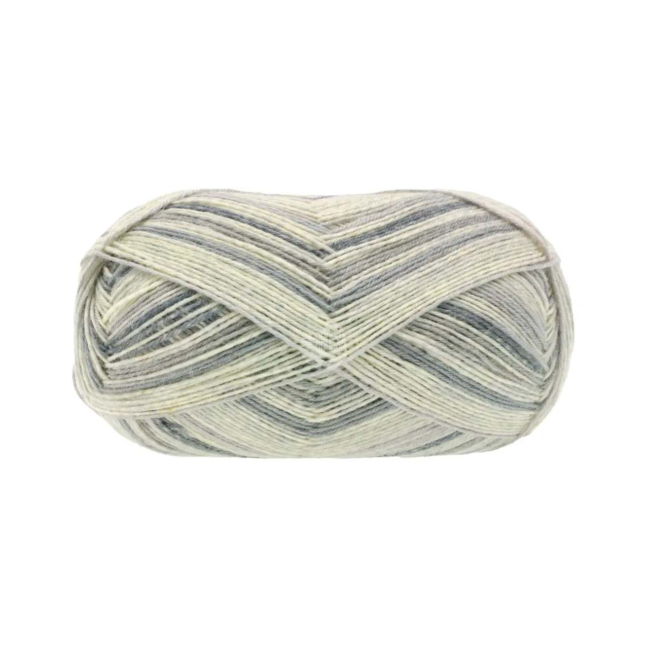 Meilenweit 8-Fach 150 Denim Mix 9986 Natur/Hell-/Maus-/Dunkelgrau von Lana Grossa. 8-faches Sockengarn waschmaschinenfest